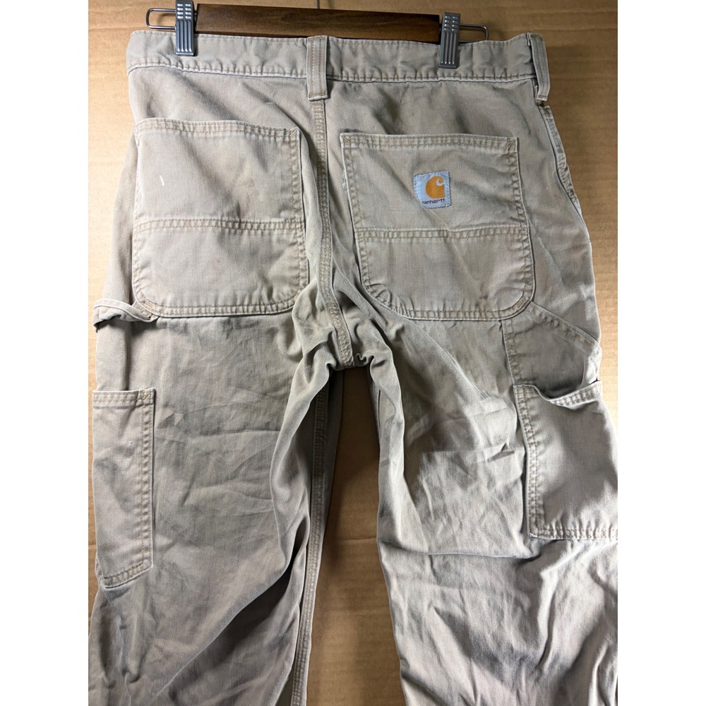 Carhartt B342 Utility Work Pants Mens 31x30 Tan‎ Relaxed Fit Carpenter Cargo - Picture 15 of 16